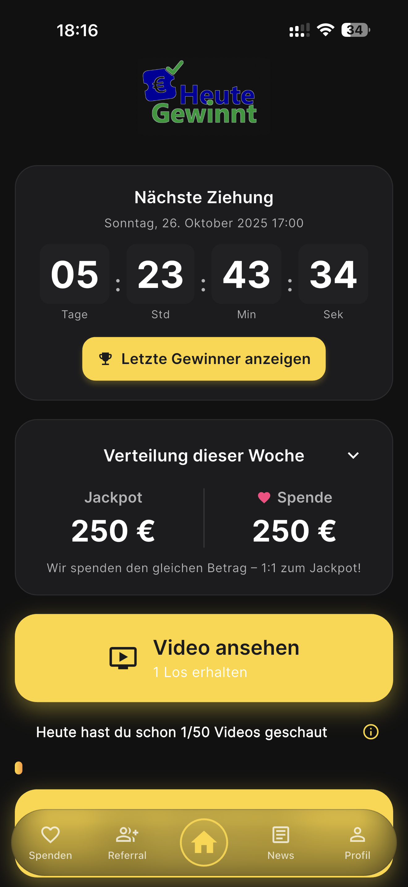 Startseite Screenshot